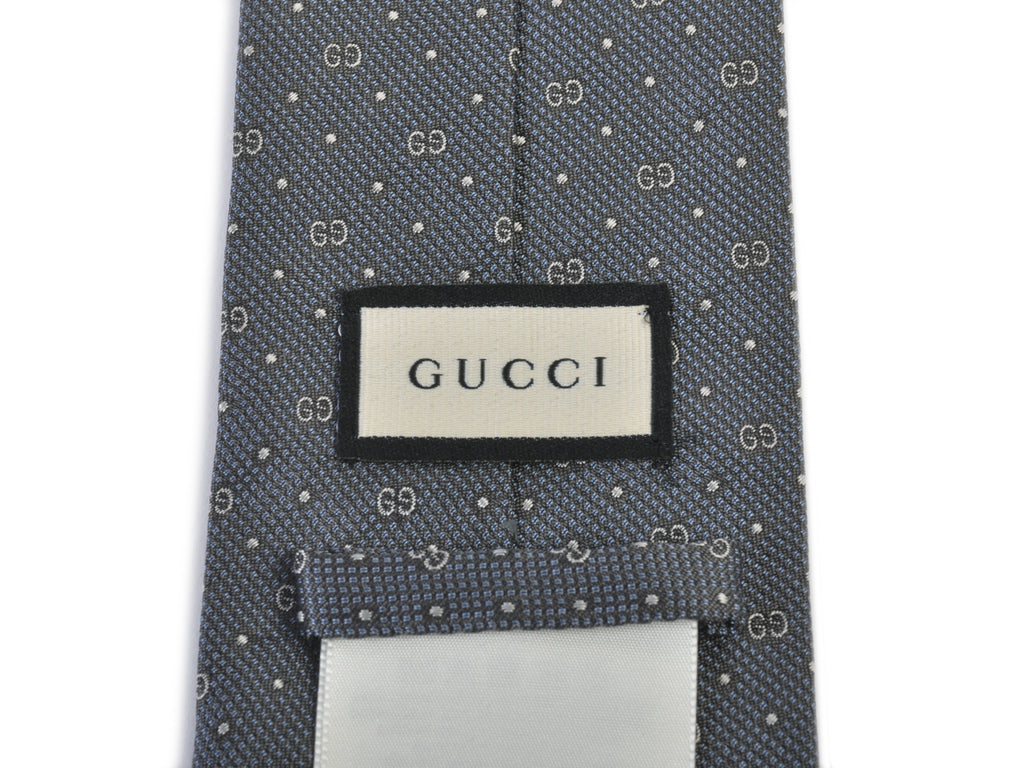 Gucci Grey GG Patterned Tie