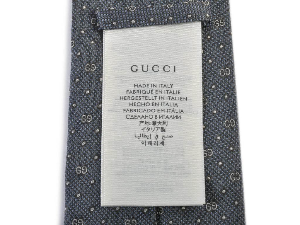 Gucci Grey GG Patterned Tie