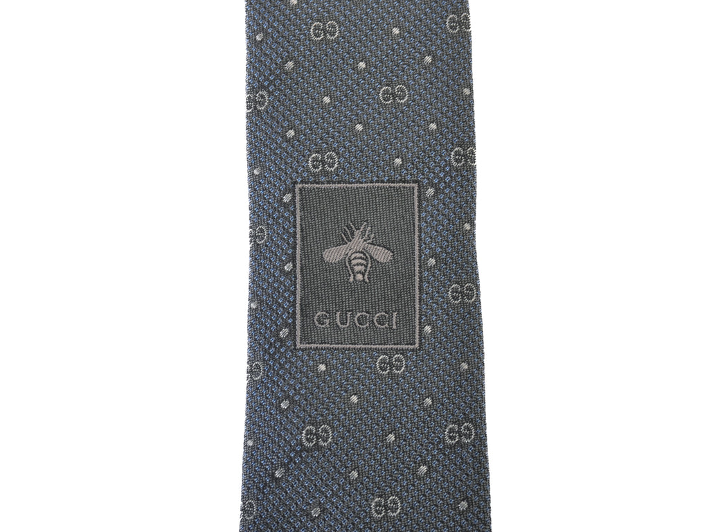 Gucci Grey GG Patterned Tie