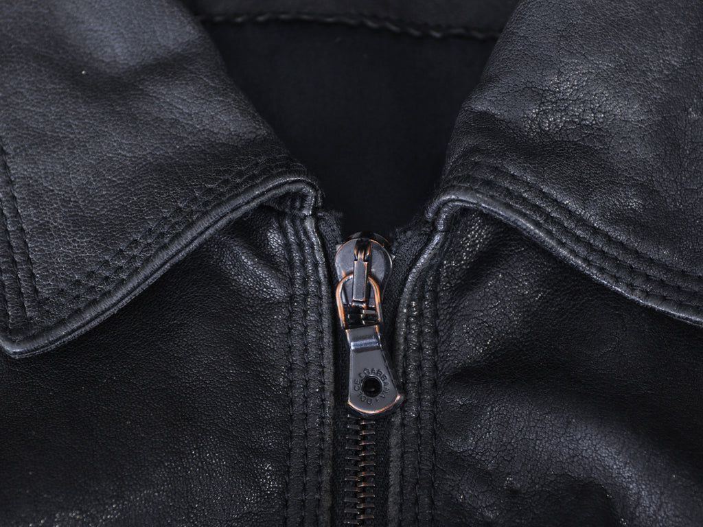 Dolce & Gabbana Black Lambskin Leather Jacket