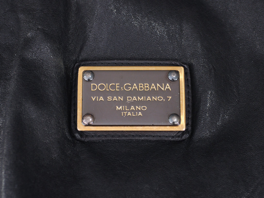 Dolce & Gabbana Black Lambskin Leather Jacket