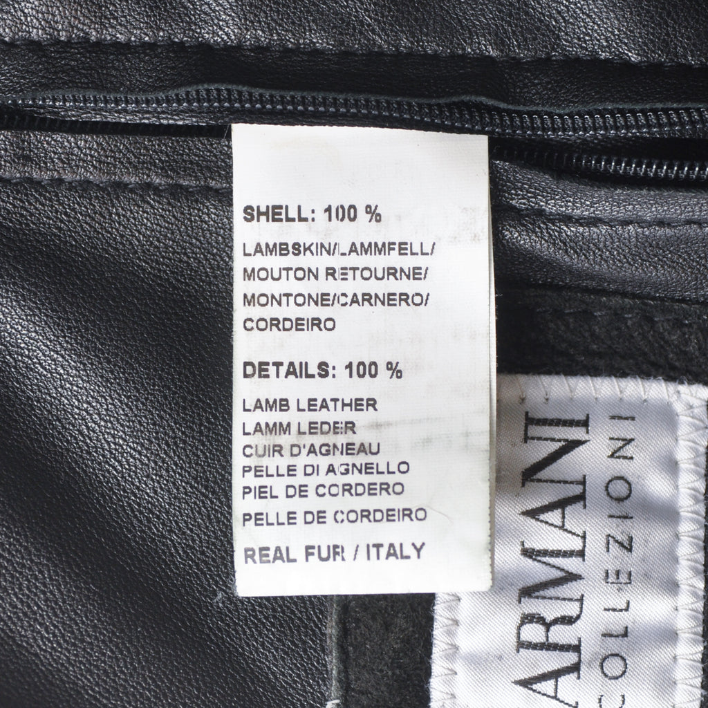 Armani Collezioni Black Shearling Jacket