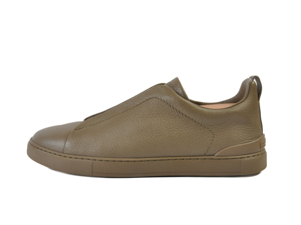 Zegna Brown Triple Stitch Sneakers