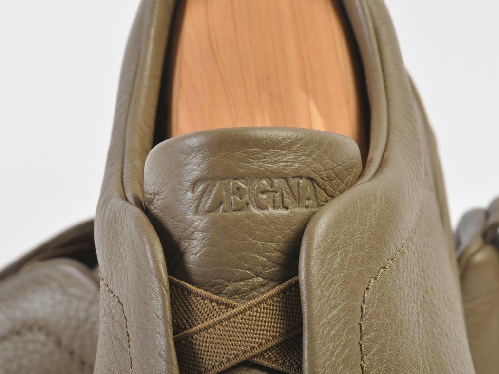 Zegna Brown Triple Stitch Sneakers