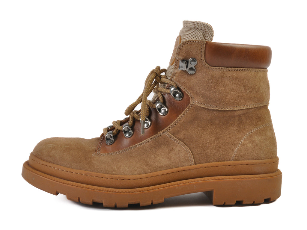 Brunello Cucinelli Brown Suede Hiking Boots