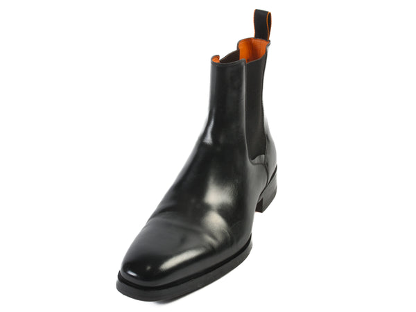 Santoni Black Chelsea Boots