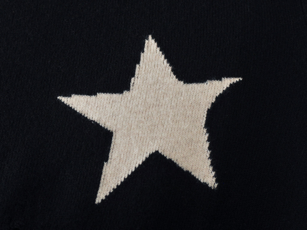 Marc Jacobs Black Star Distressed Sweater