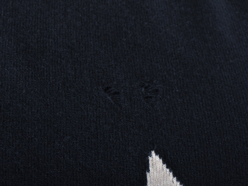 Marc Jacobs Black Star Distressed Sweater