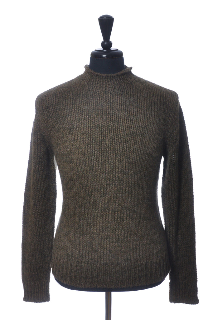 Ralph Lauren Purple Label Green Cashmere Fishermans Sweater