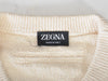 Zegna Beige Striped Silk Linen Cashmere Sweater