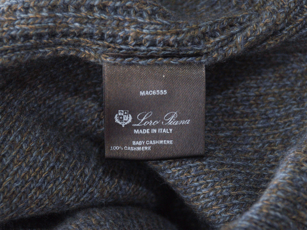 Loro Piana Deep Green Baby Cashmere Roll Neck Sweater