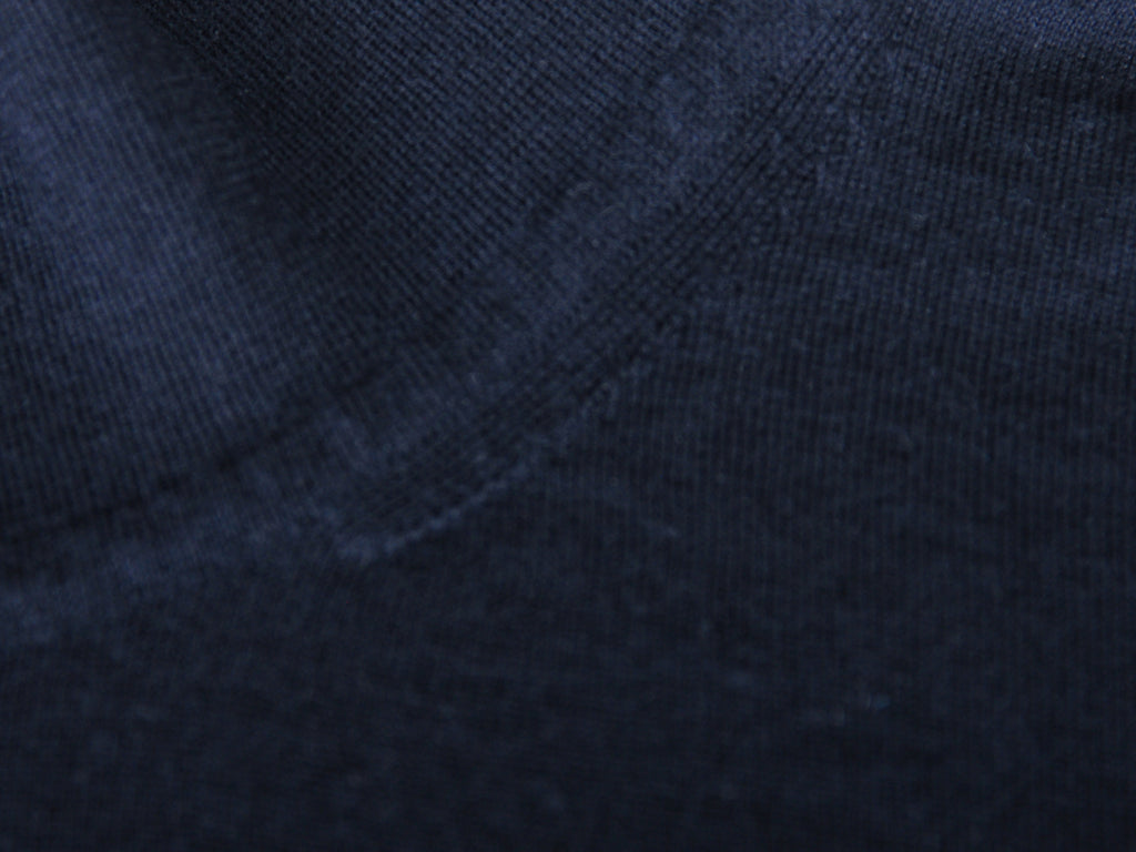 Zegna Deep Navy Blue Casheta Light Roll Neck Sweater
