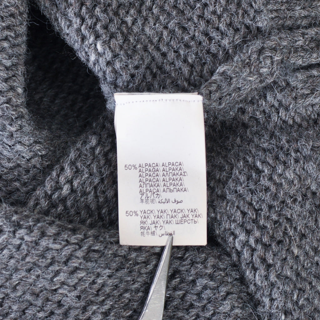 Brunello Cucinelli Grey Yak Alpaca Pocket Sweater