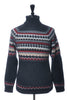 Brunello Cucinelli Grey Nordic Patterned Roll Neck Sweater