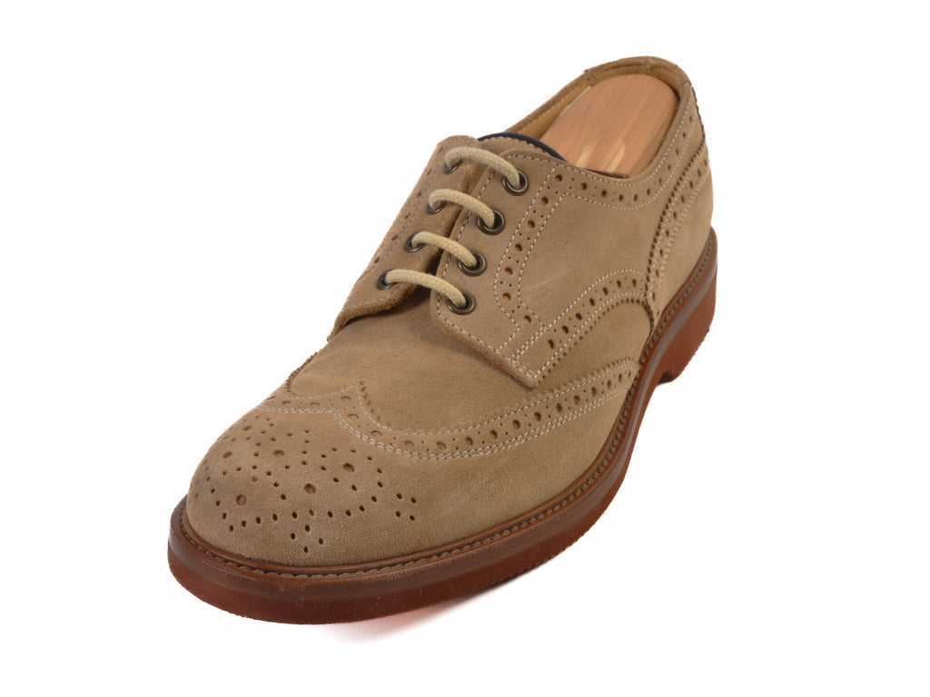 Brunello Cucinelli Brown Suede Wingtip Shoes