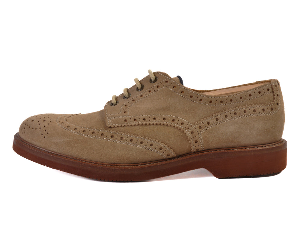 Brunello Cucinelli Brown Suede Wingtip Shoes