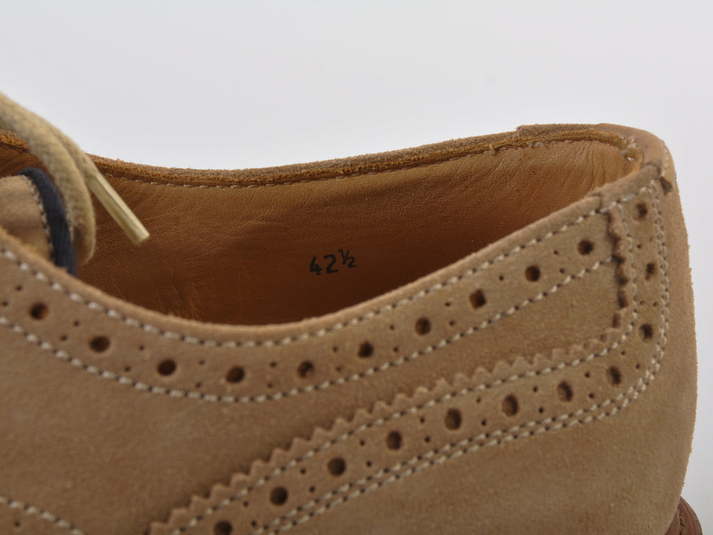 Brunello Cucinelli Brown Suede Wingtip Shoes