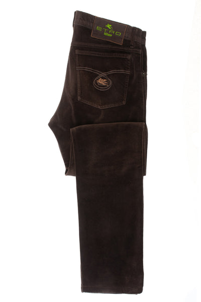Etro Brown Velvet Pants