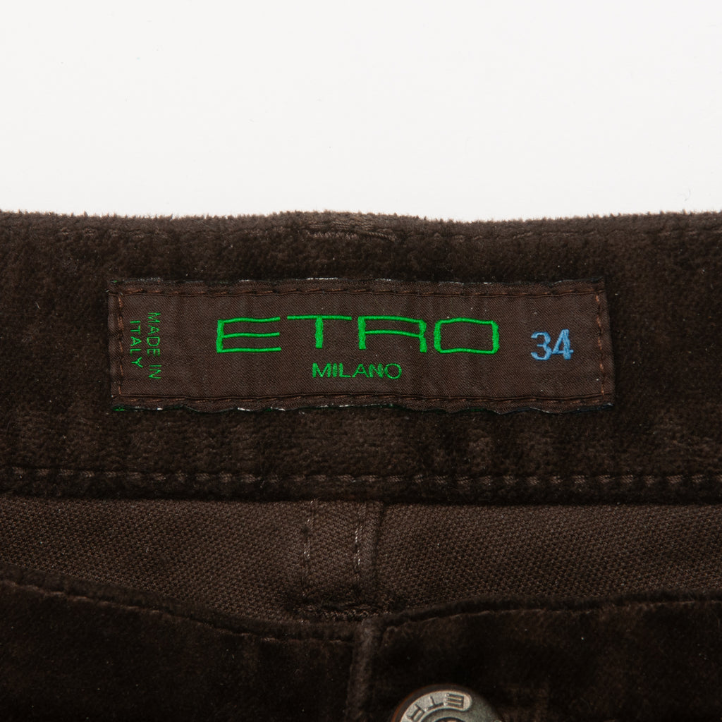 Etro Brown Velvet Pants