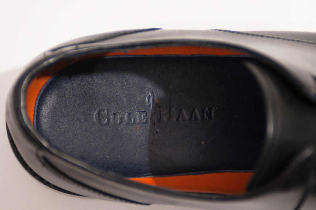 Cole Haan Black Leather Derby Shoes