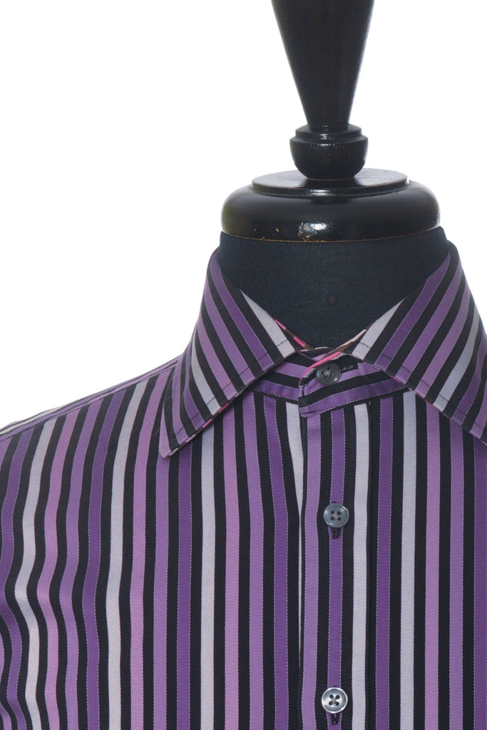 Ted Baker Purple Striped French Cuff Shirt