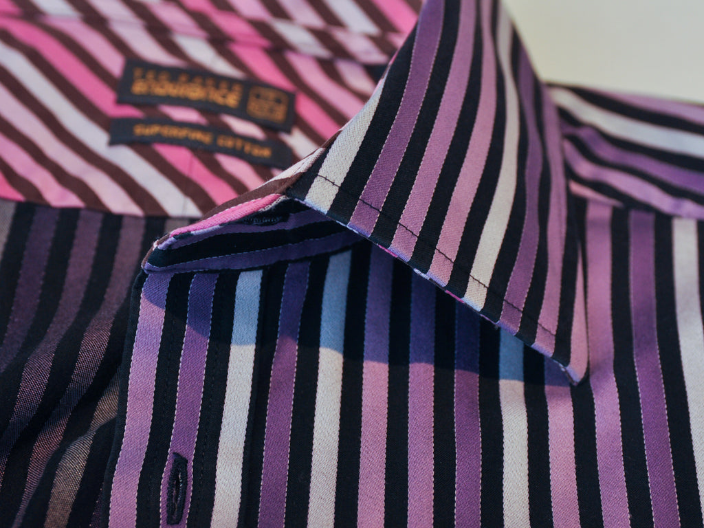 Ted Baker Purple Striped French Cuff Shirt