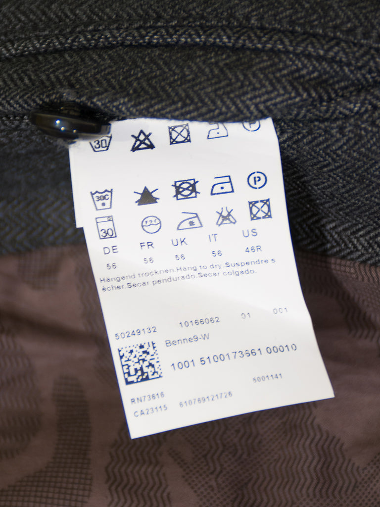 Hugo Boss Dark Grey Tweed Benne 9-W Blazer