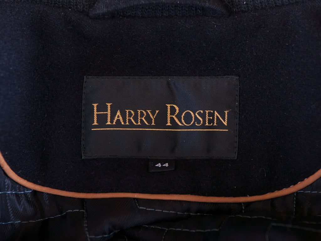 Harry Rosen Black Angora Blend Coat