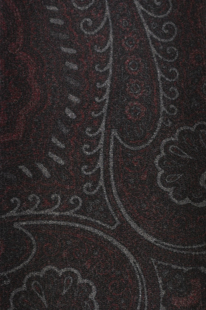 Ermenegildo Zegna Merlot Damask Print Wool Tie