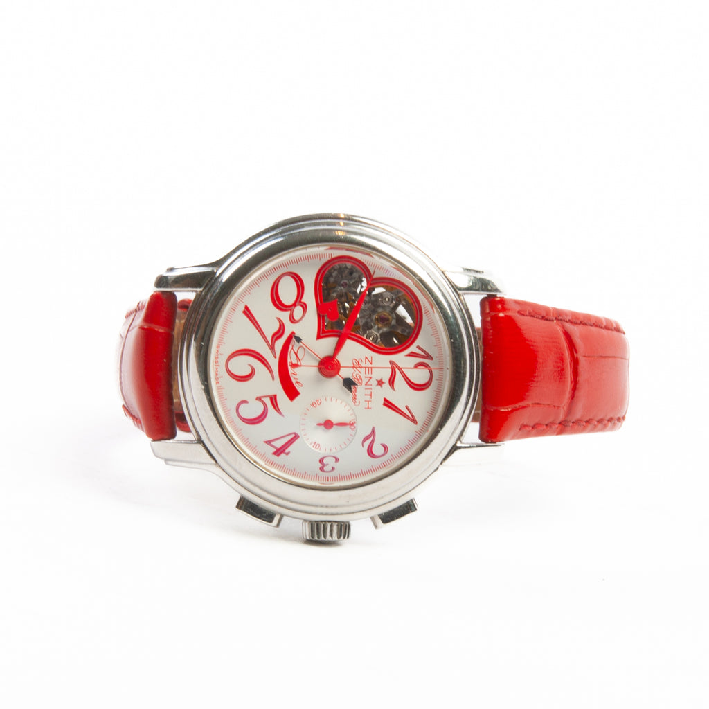 Zenith El Primero Women's Red Open Heart Chronograph Watch