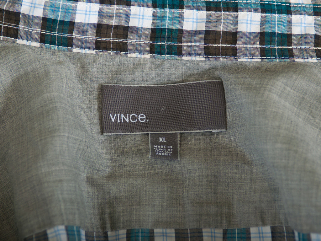 Vince Green Check Sport Shirt