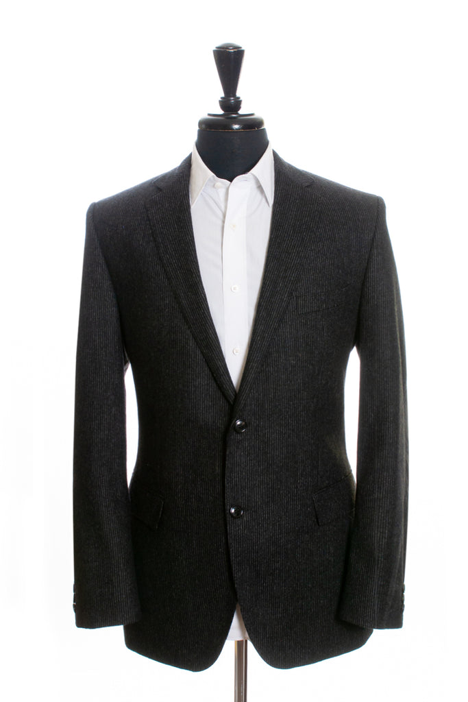 Hugo Boss Grey Striped TheSmith Blazer for Luxmrkt.com Menswear Consignment Edmonton