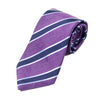 Ermenegildo Zegna Purple Stripe Cotton Blend Tie. Luxmrkt.com Menswear Consignment Edmonton.