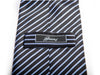 Brioni Lavender on Black Striped Silk Tie for Luxmrkt.com Menswear Consignment Edmonton