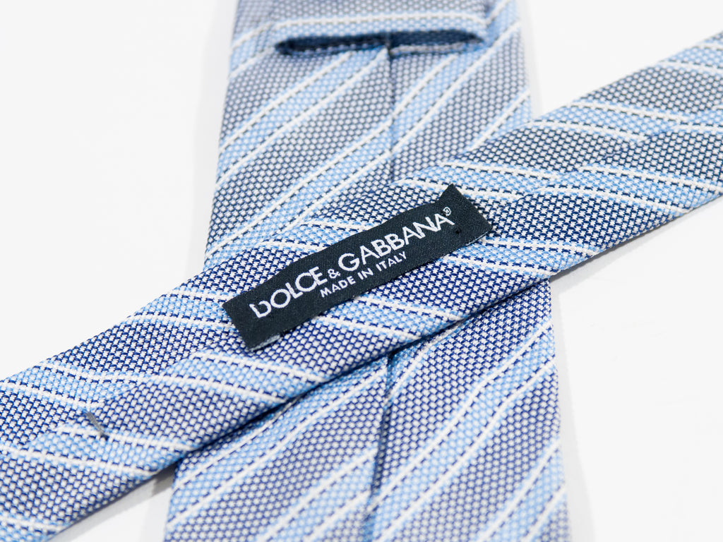 Dolce & Gabbana Grey Striped Tie