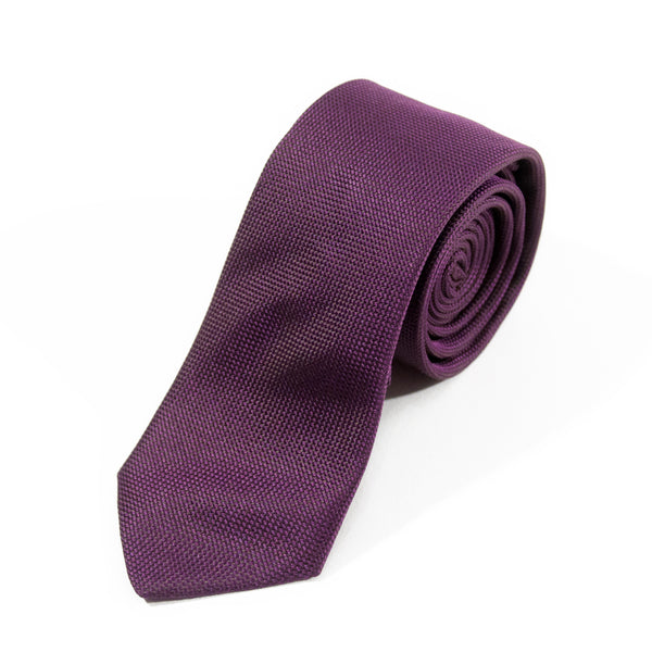 Hugo Boss Skinny Purple Micro Check Tie