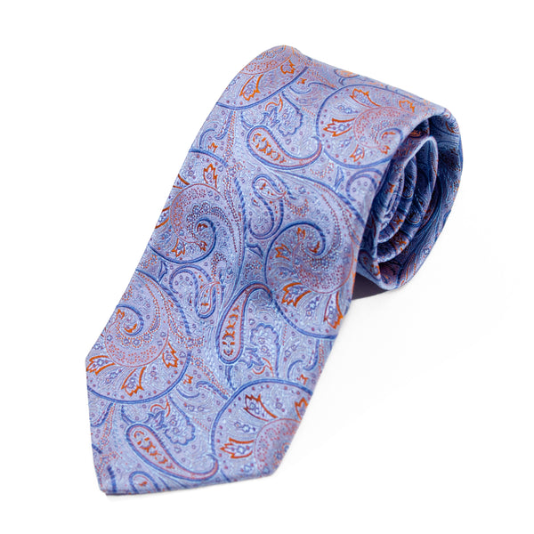 Braemore Slate Blue Paisley Tie