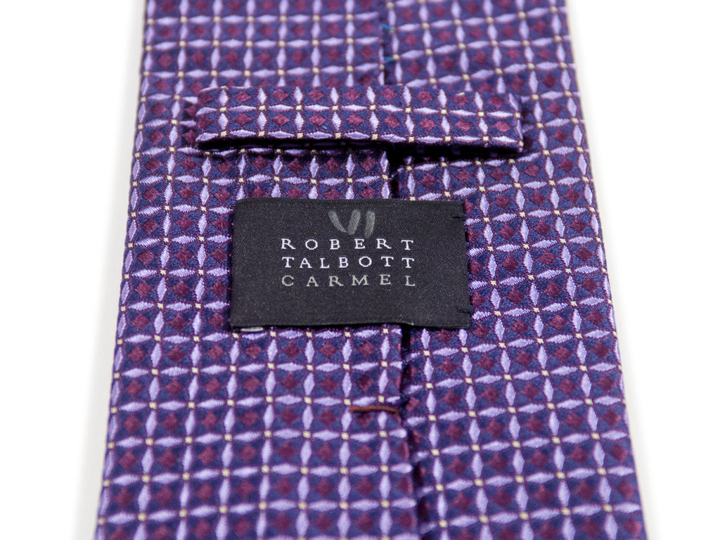 Robert Talbott Dark Purple Geometric Tie
