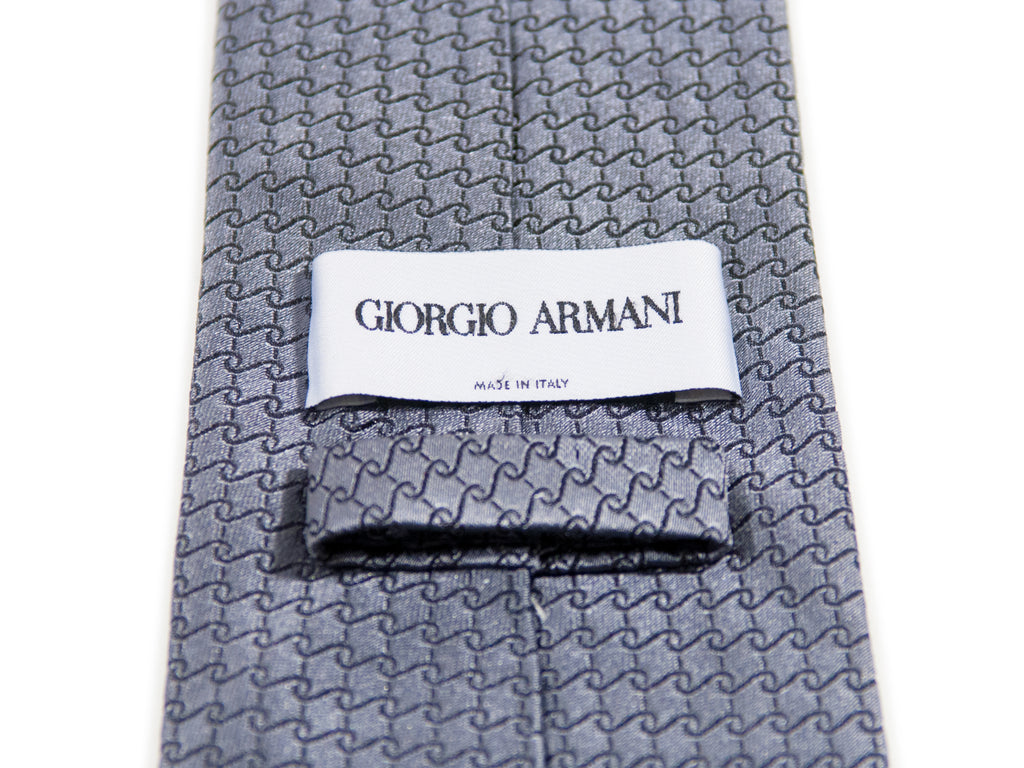 Giorgio Armani Grey Geometric Tie