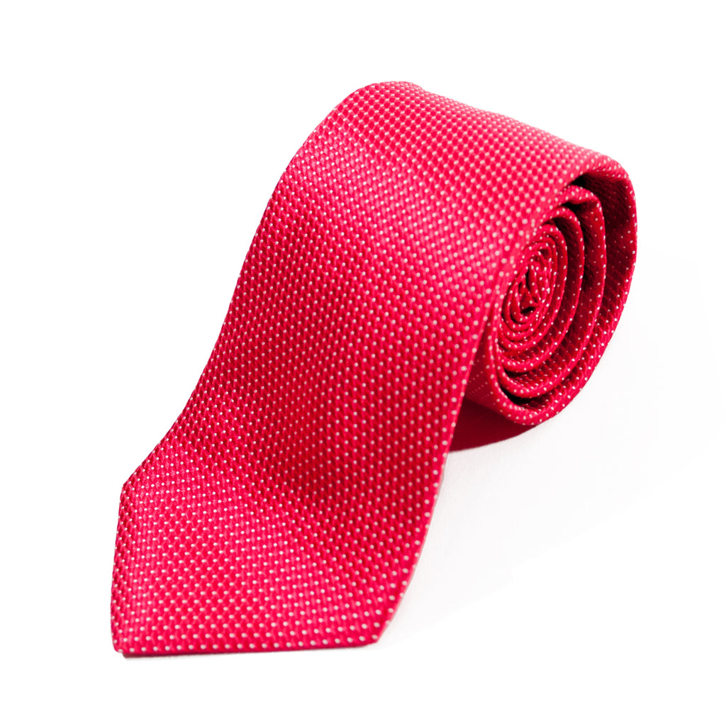 Hugo Boss Red Geometric Tie. Luxmrkt.com menswear consignment Edmonton.