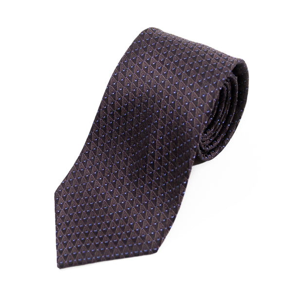 Giorgio Armani Dark Brown Geometric Tie