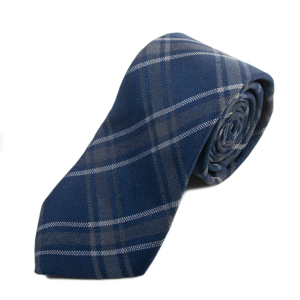 Eton Navy Blue Plaid Tie