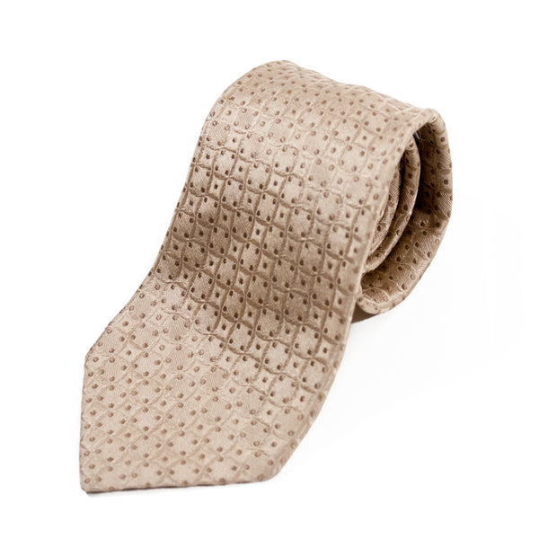 Giorgio Armani Tan Geometric Tie
