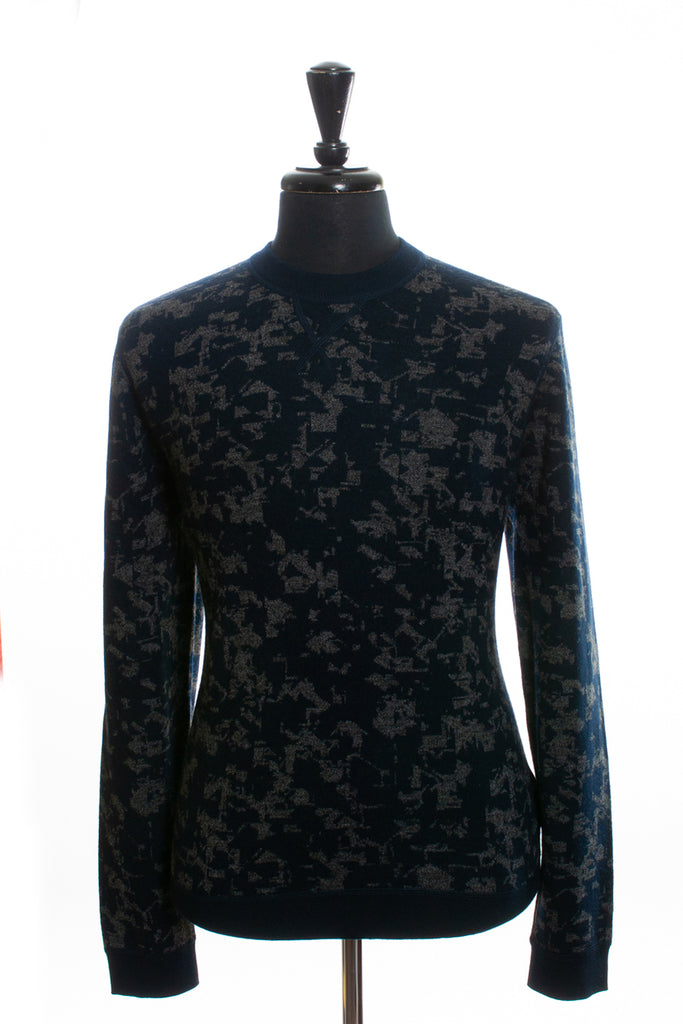 Ted Baker NWT Blue Patterned Sweater for Luxmrkt.com Menswear Consignment Edmonton
