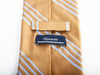 Faconnable Blue on Brown Striped Silk Tie for Luxmrkt.com Menswear Consignment Edmonton