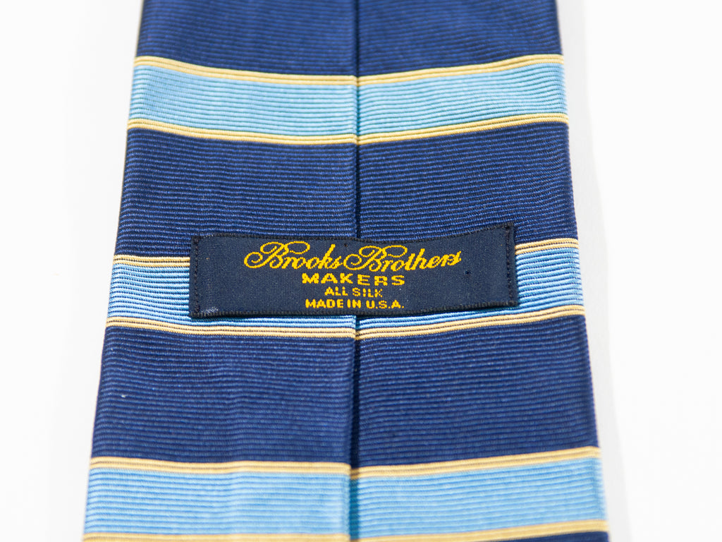 Brooks Brothers Blue Striped Silk Tie for Luxmrkt.com Menswear Consignment Edmonton