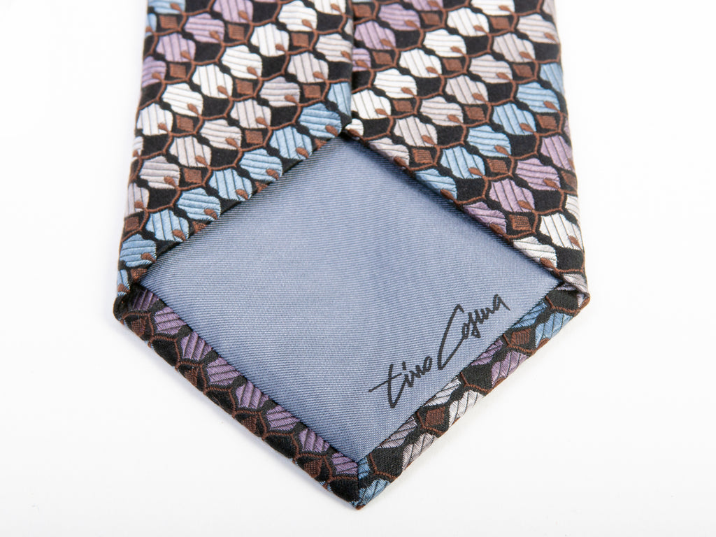 Tino Cosma Geometric Patterned Tie for Luxmrkt.com Menswear Consignment Edmonton