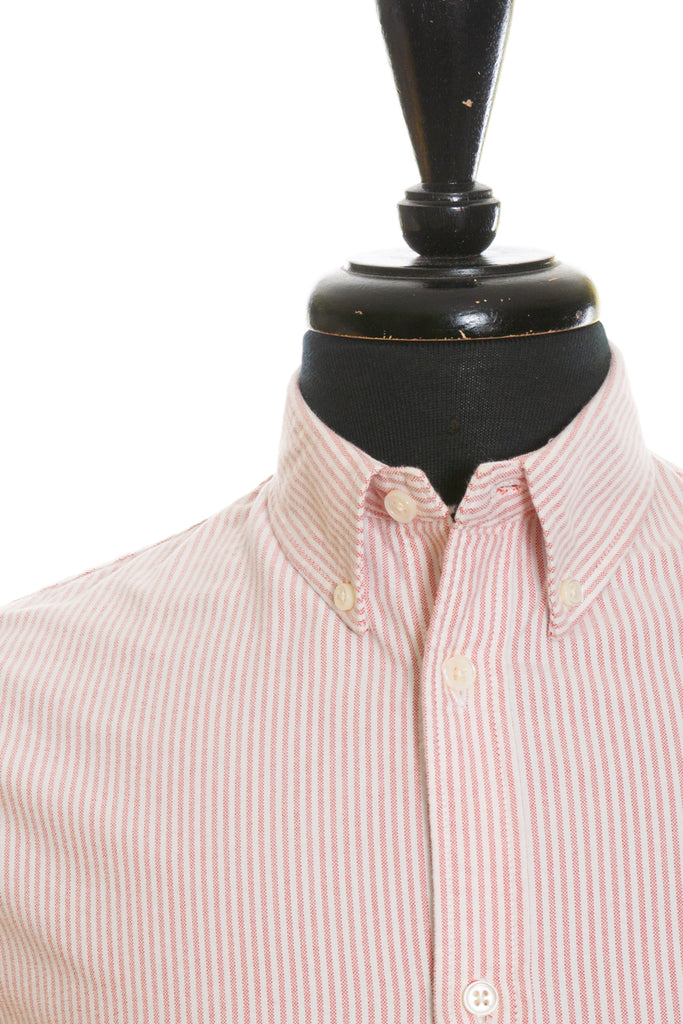 NN07 No Nationality Red Striped Oxford Cloth Button Down Shirt
