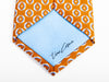Tino Cosma Brown Geometric Print Silk Tie for Luxmrkt.com Menswear Consignment Edmonton
