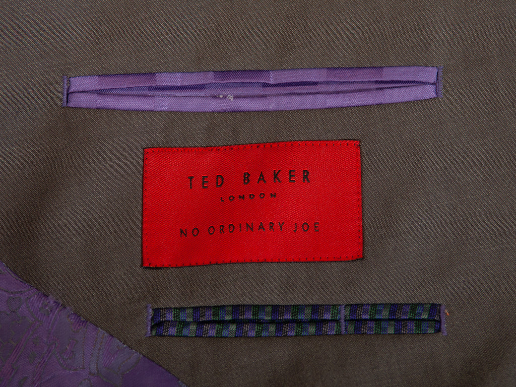 Ted Baker No Ordinary Joe Stone Grey Slim Fit Blazer for Luxmrkt.com Menswear Consignment Edmonton